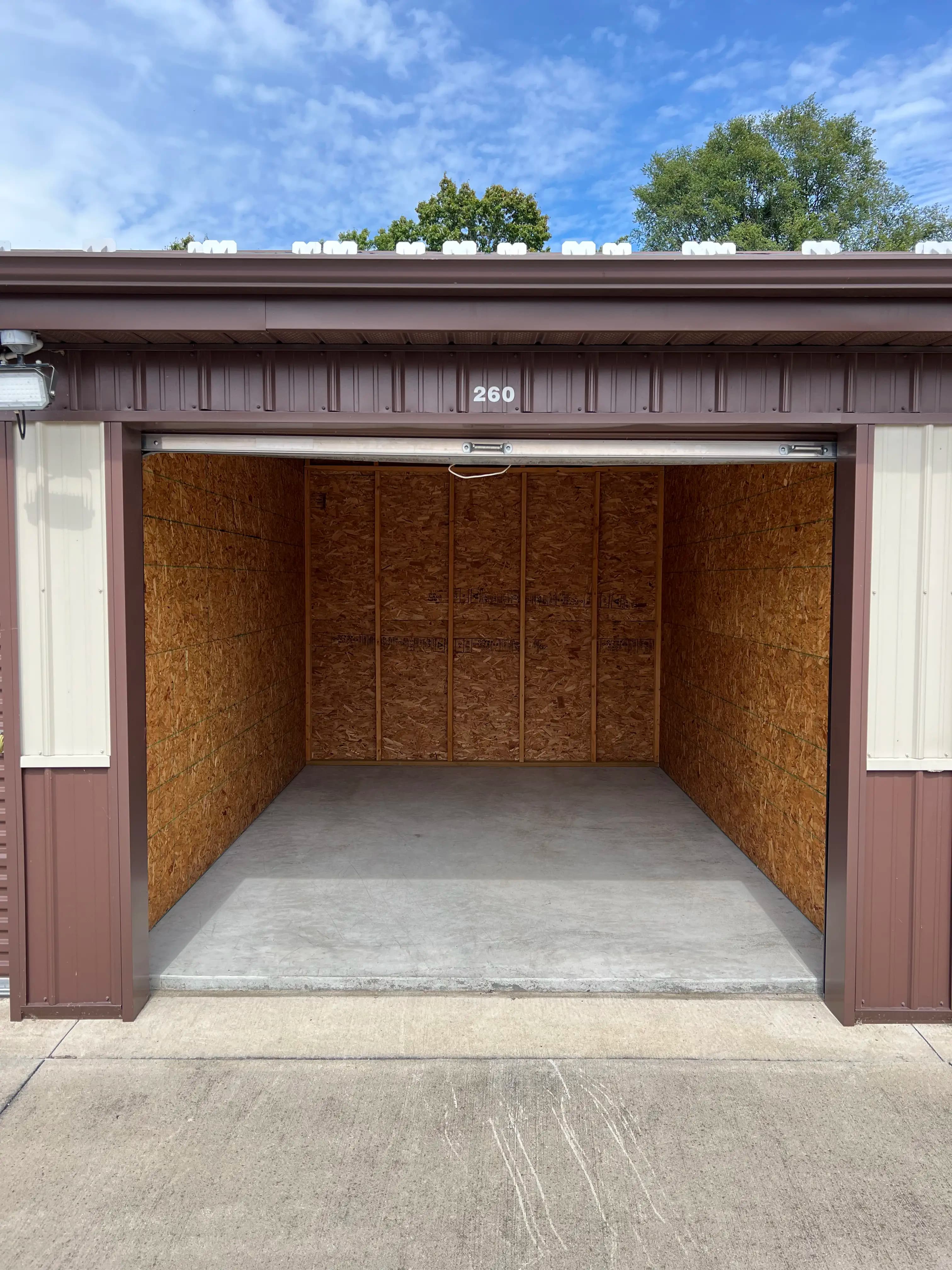 Drive-up storage units with convenient access